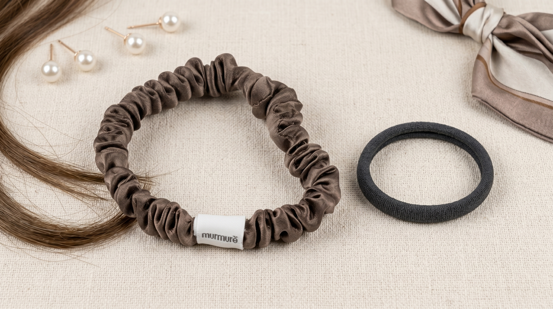 Silk Scrunchies vs Regular Hair Ties: Damage Comparison